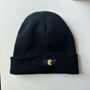 Black Beanie with Yellow Logo